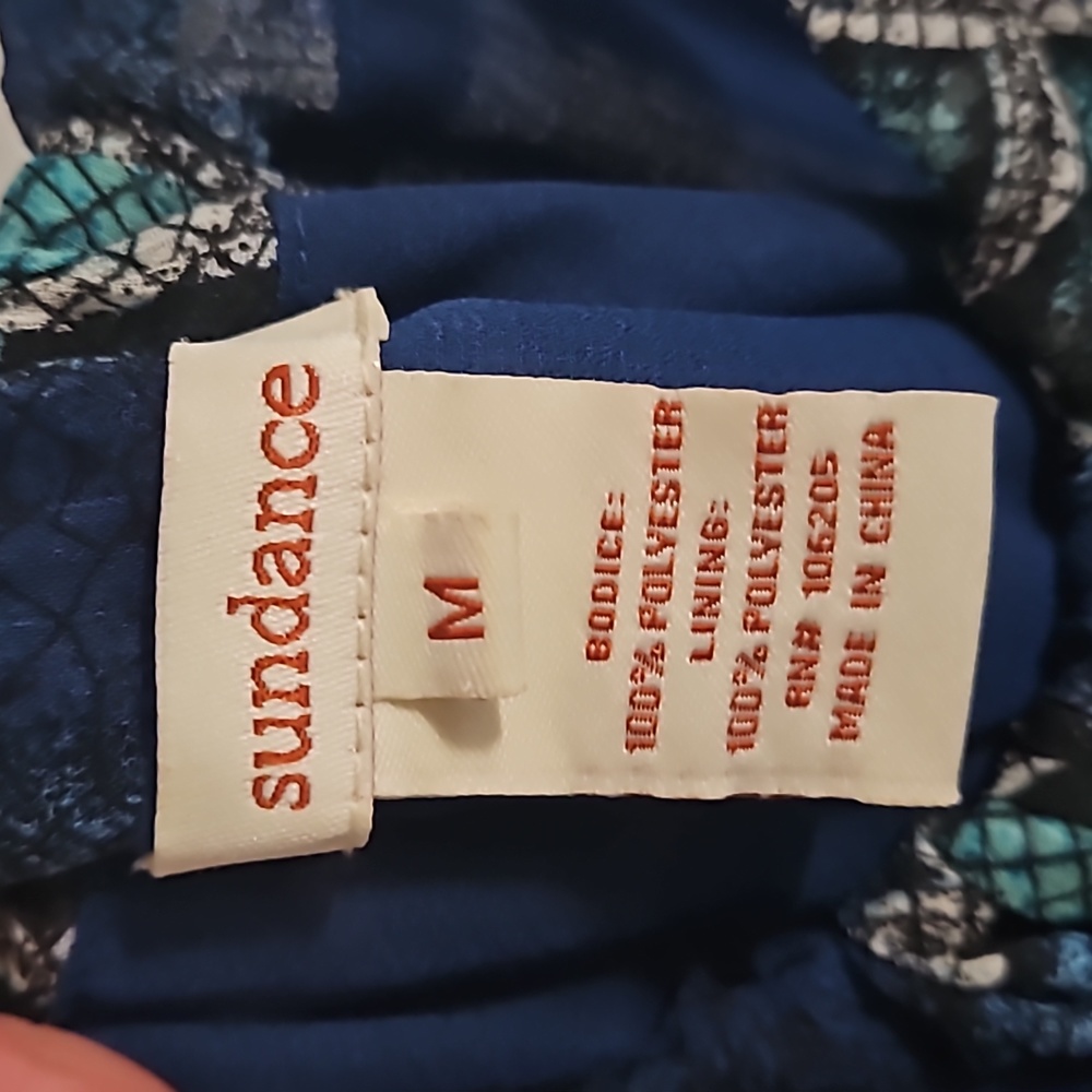 Sundance Blue Snake Python Print Tiered Halternec… - image 2